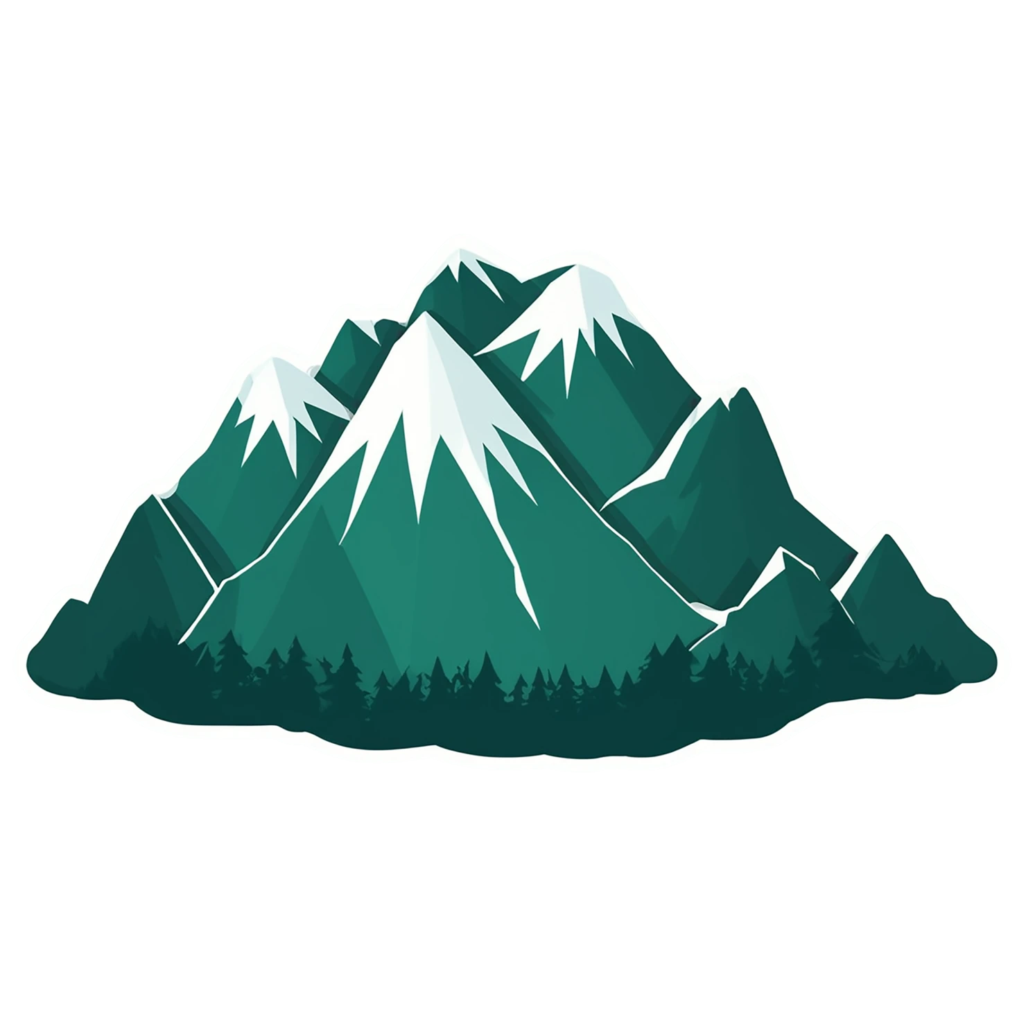 Mountain cute sticker isolated on transparent background #20097