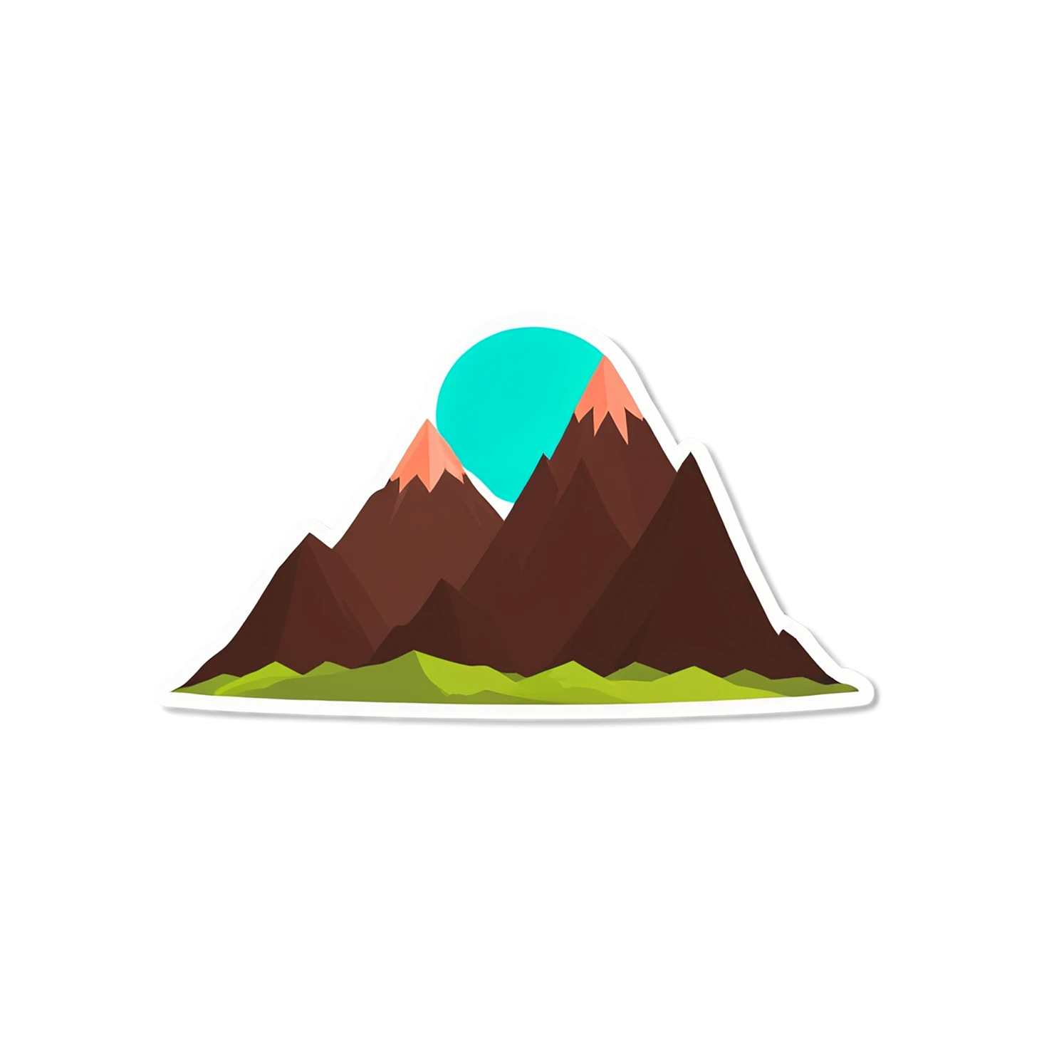 Mountain cute sticker isolated on transparent background #20099