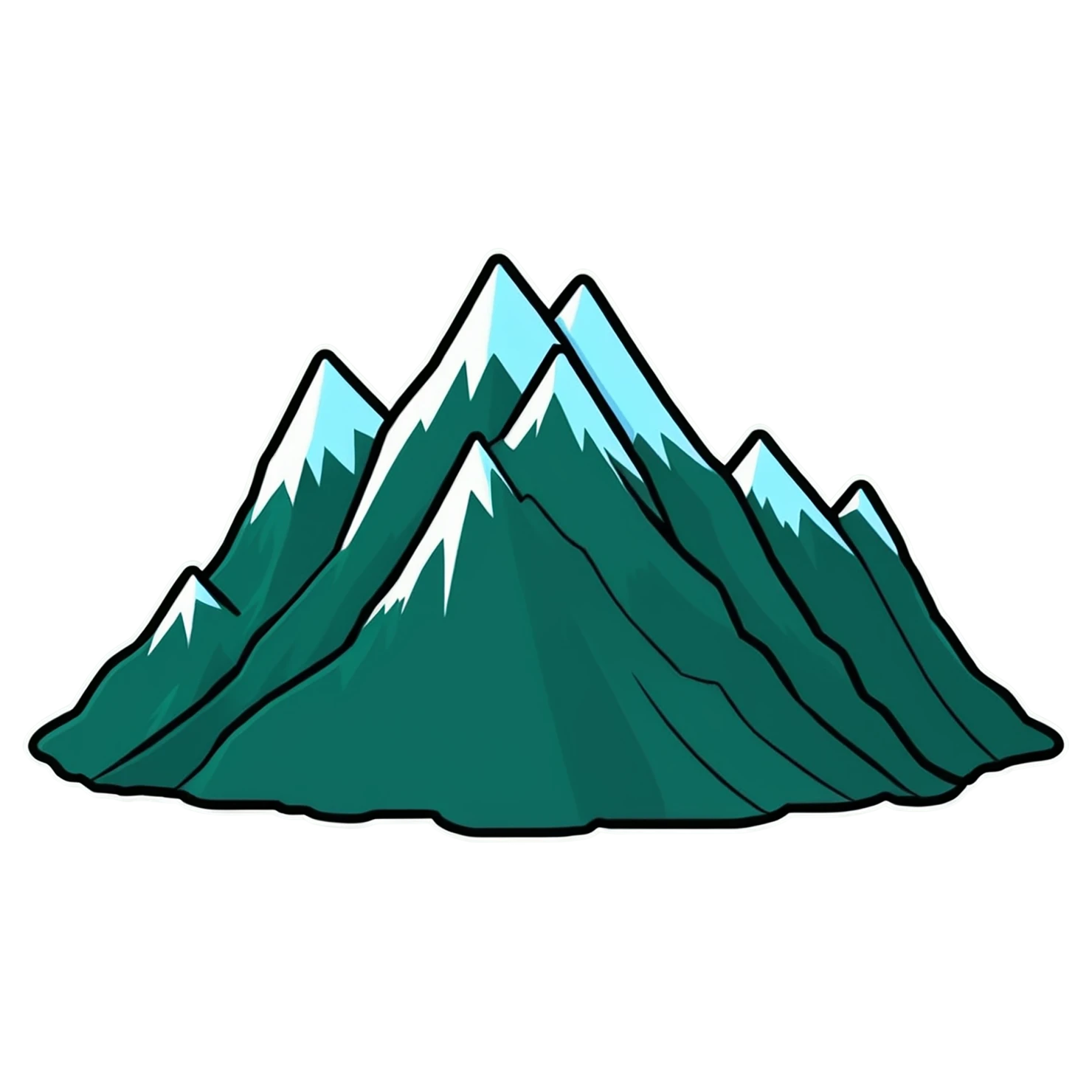 Mountain cute sticker isolated on transparent background #20101