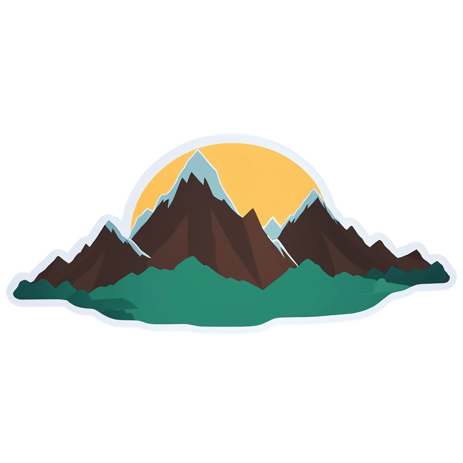 Mountain cute sticker isolated on transparent background #20105