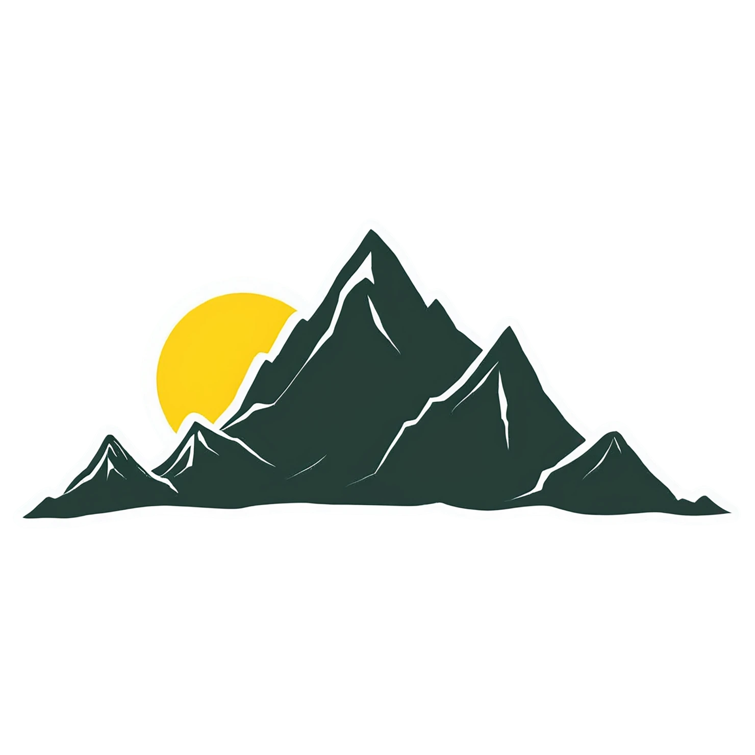 Mountain cute sticker isolated on transparent background #20107