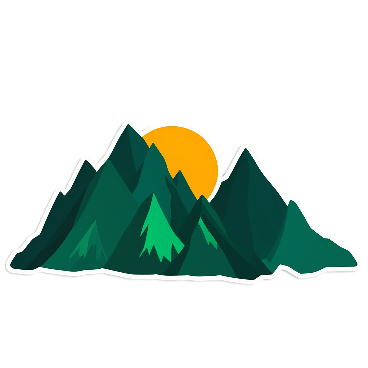 Mountain cute sticker isolated on transparent background #20108