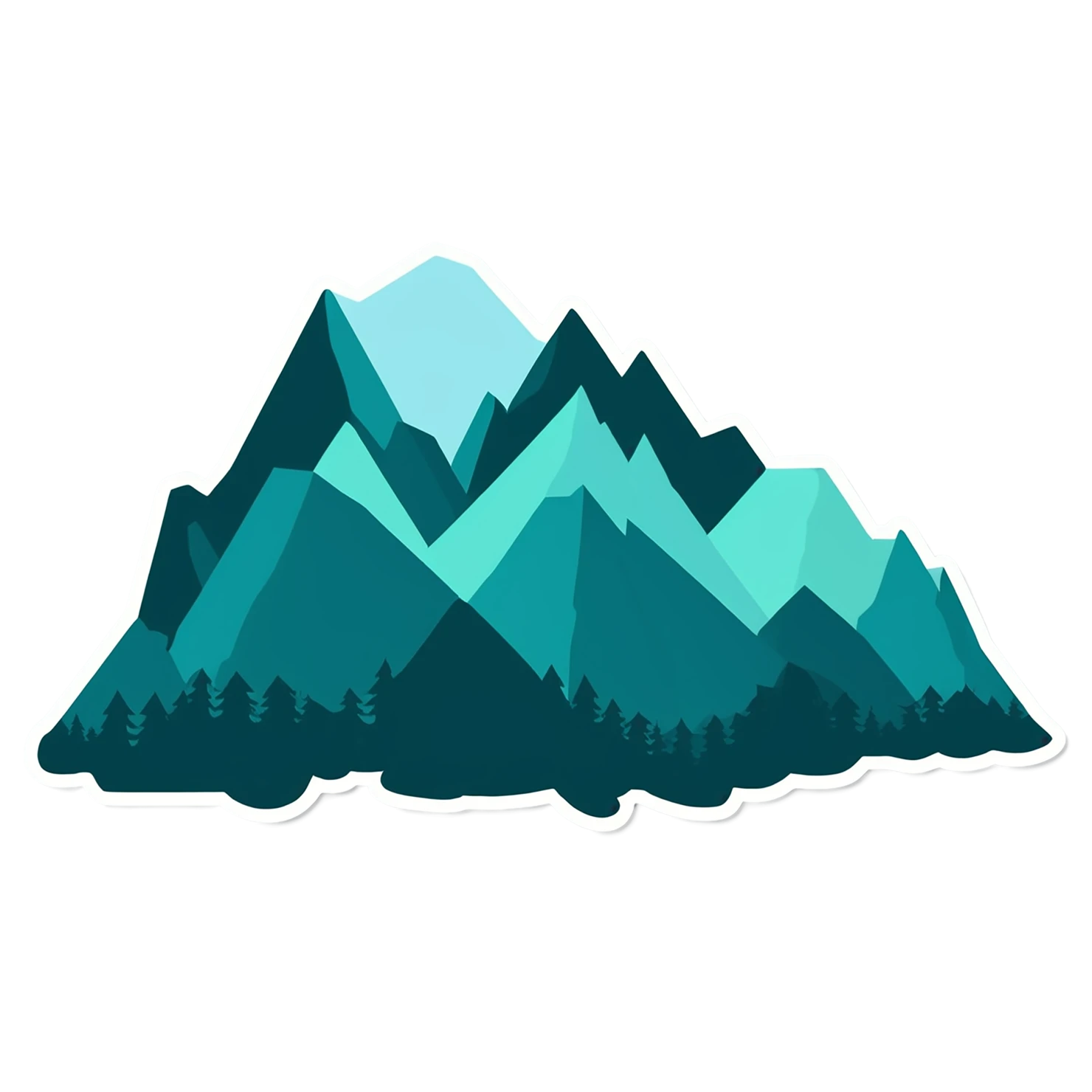 Mountain cute sticker isolated on transparent background #20110
