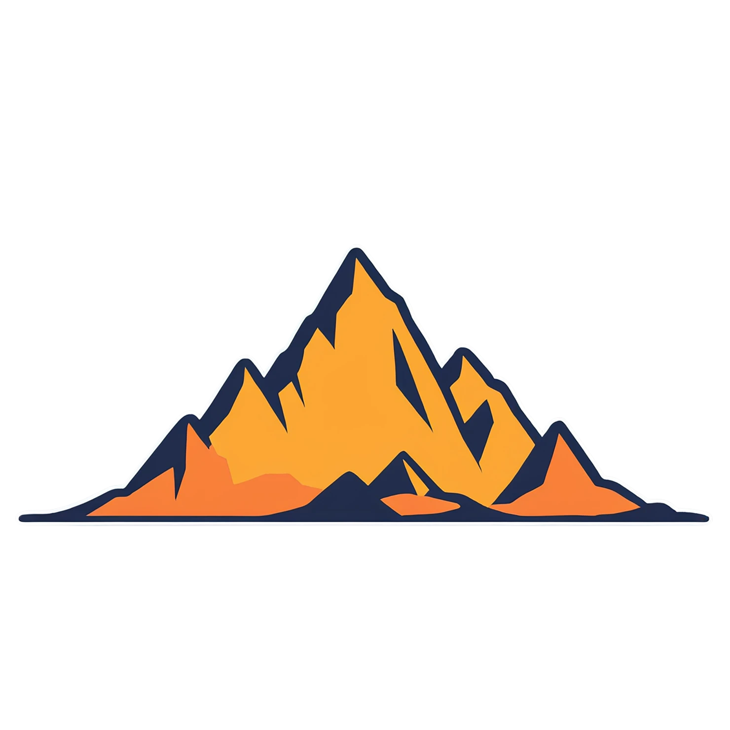 Mountain cute sticker isolated on transparent background #20112