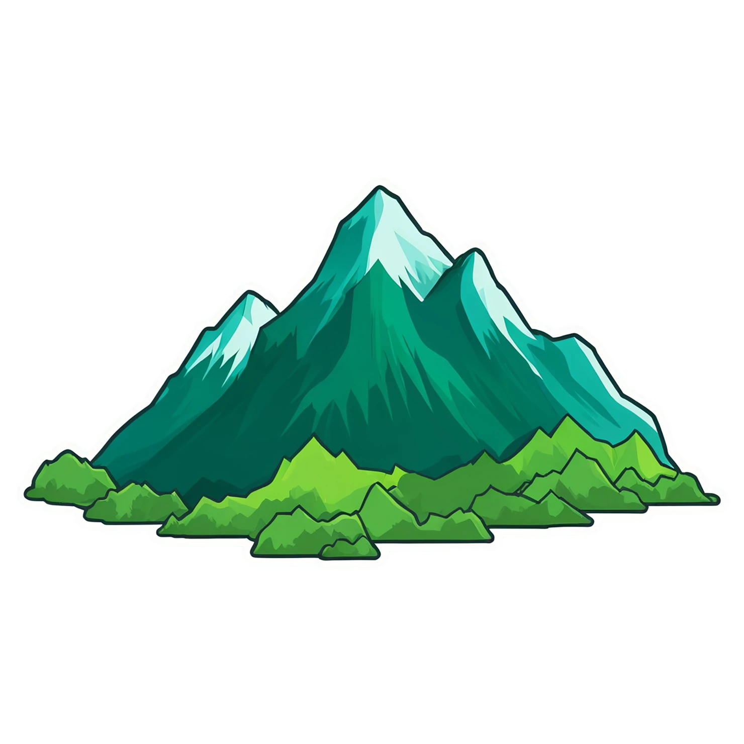 Mountain cute sticker isolated on transparent background #20113