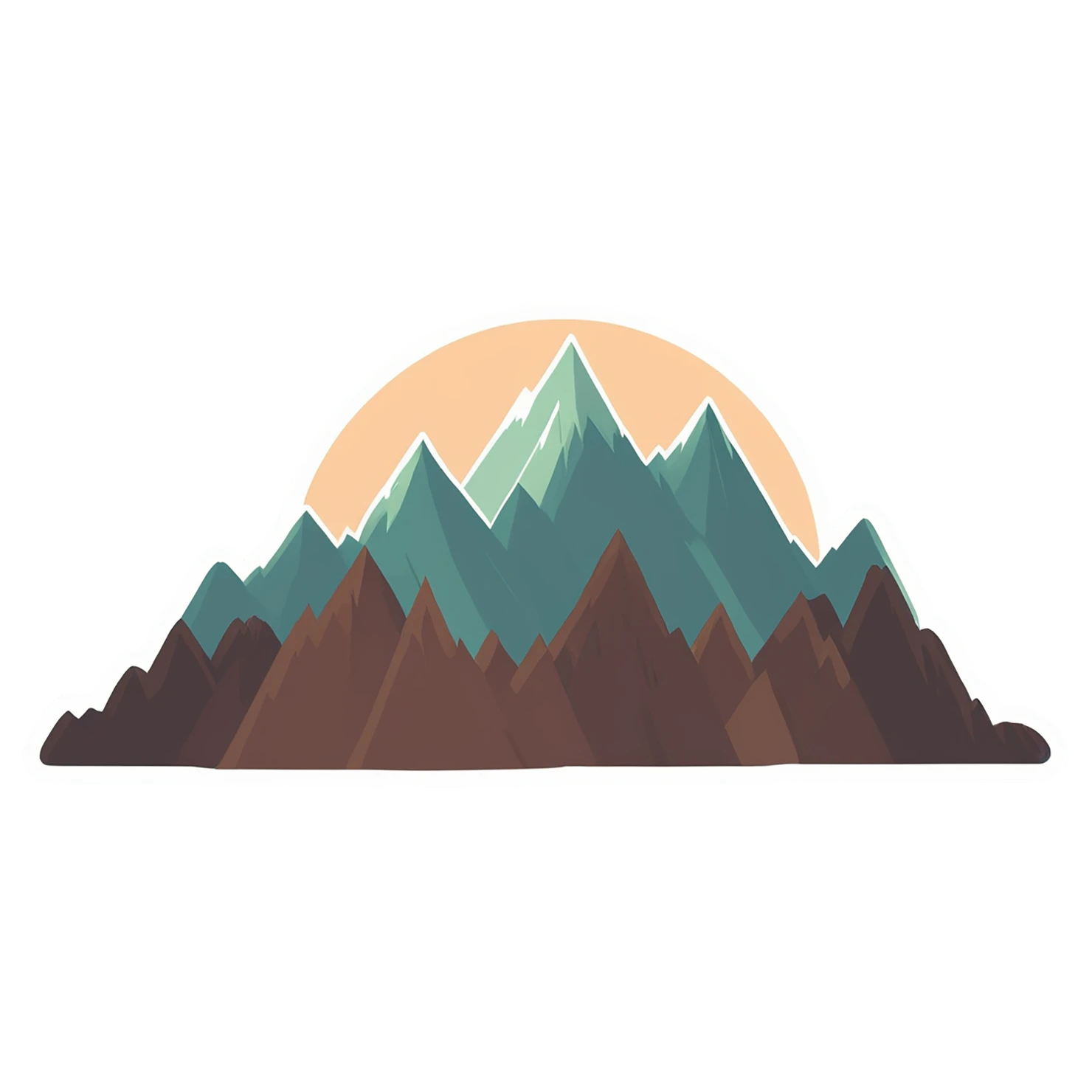 Mountain cute sticker isolated on transparent background #20114