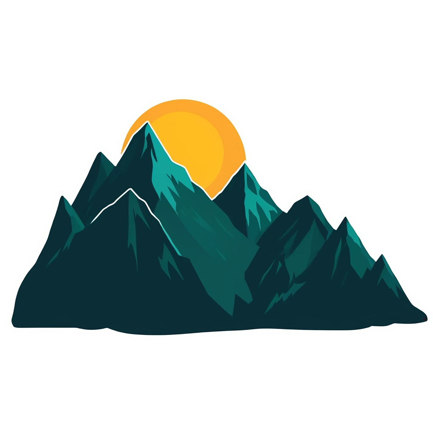 Mountain cute sticker isolated on transparent background #20115