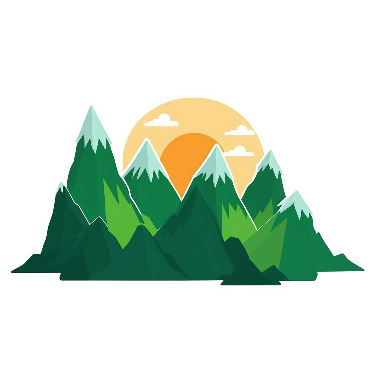 Mountain cute sticker isolated on transparent background #20116