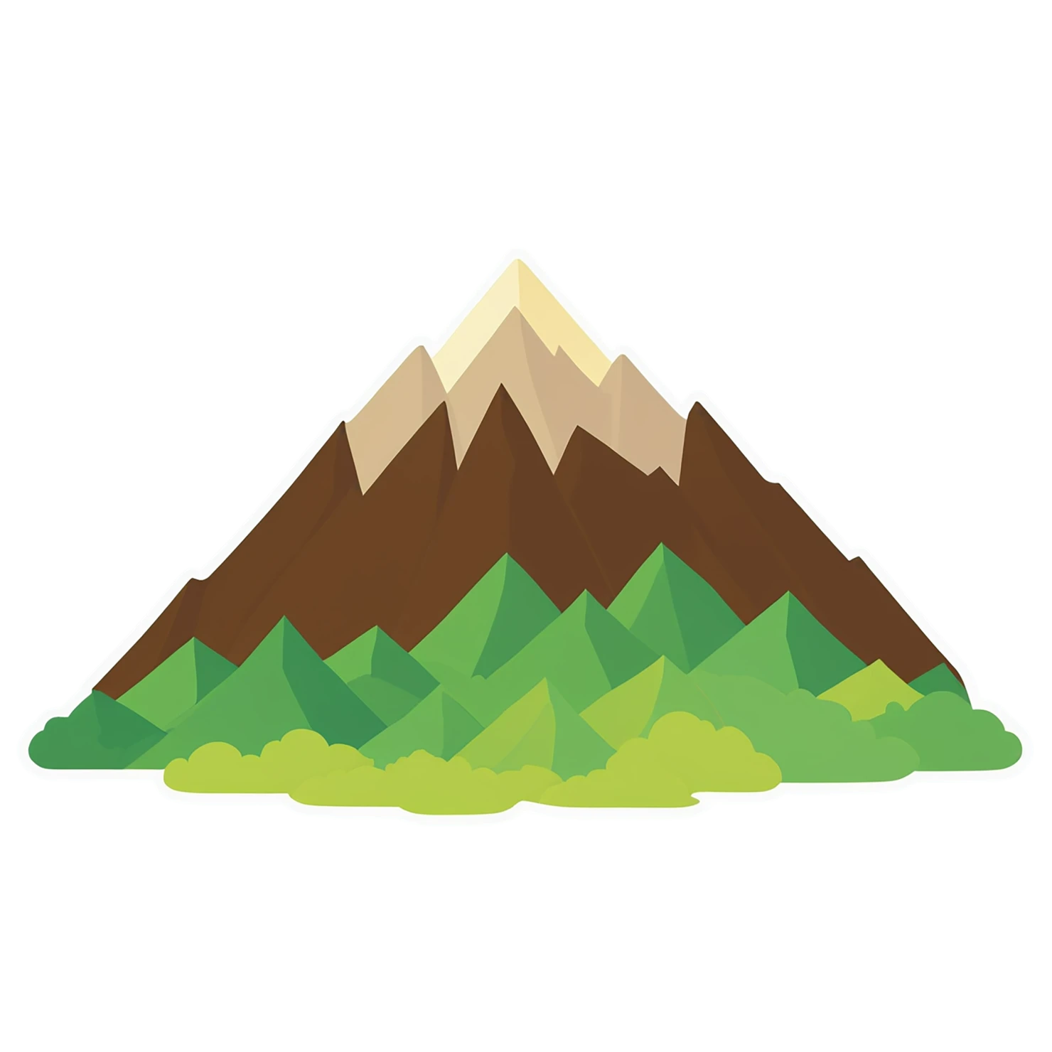 Mountain cute sticker isolated on transparent background #20118