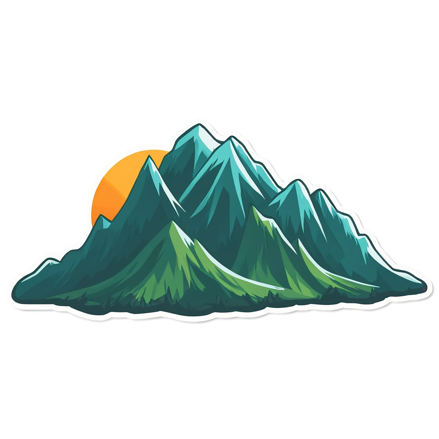 Mountain cute sticker isolated on transparent background #20119