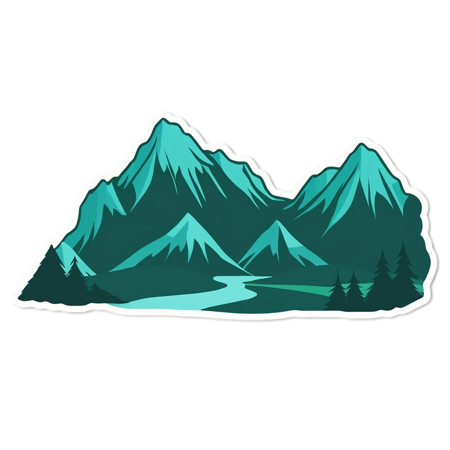 Mountain cute sticker isolated on transparent background #20123