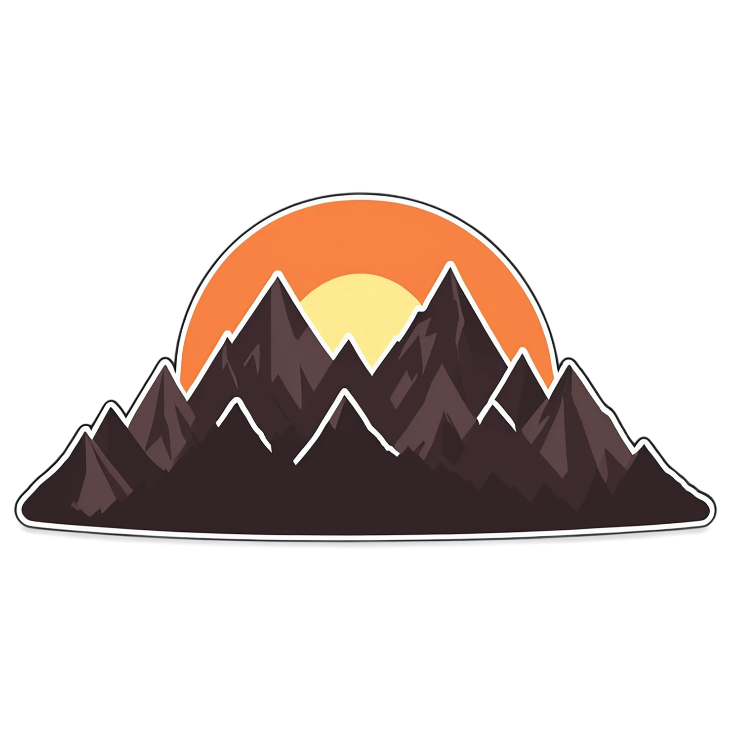 Mountain cute sticker isolated on transparent background #20124