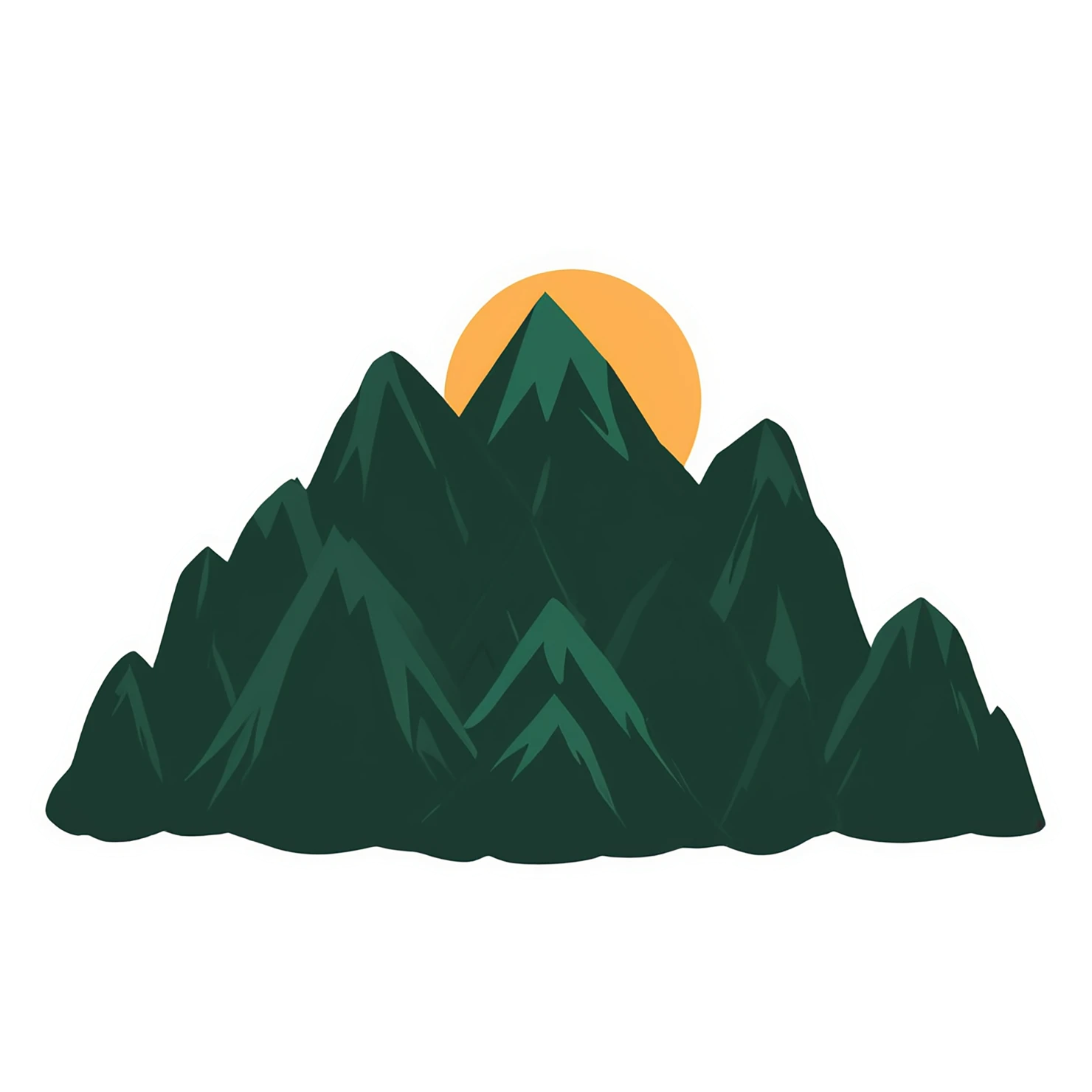 Mountain cute sticker isolated on transparent background #20128
