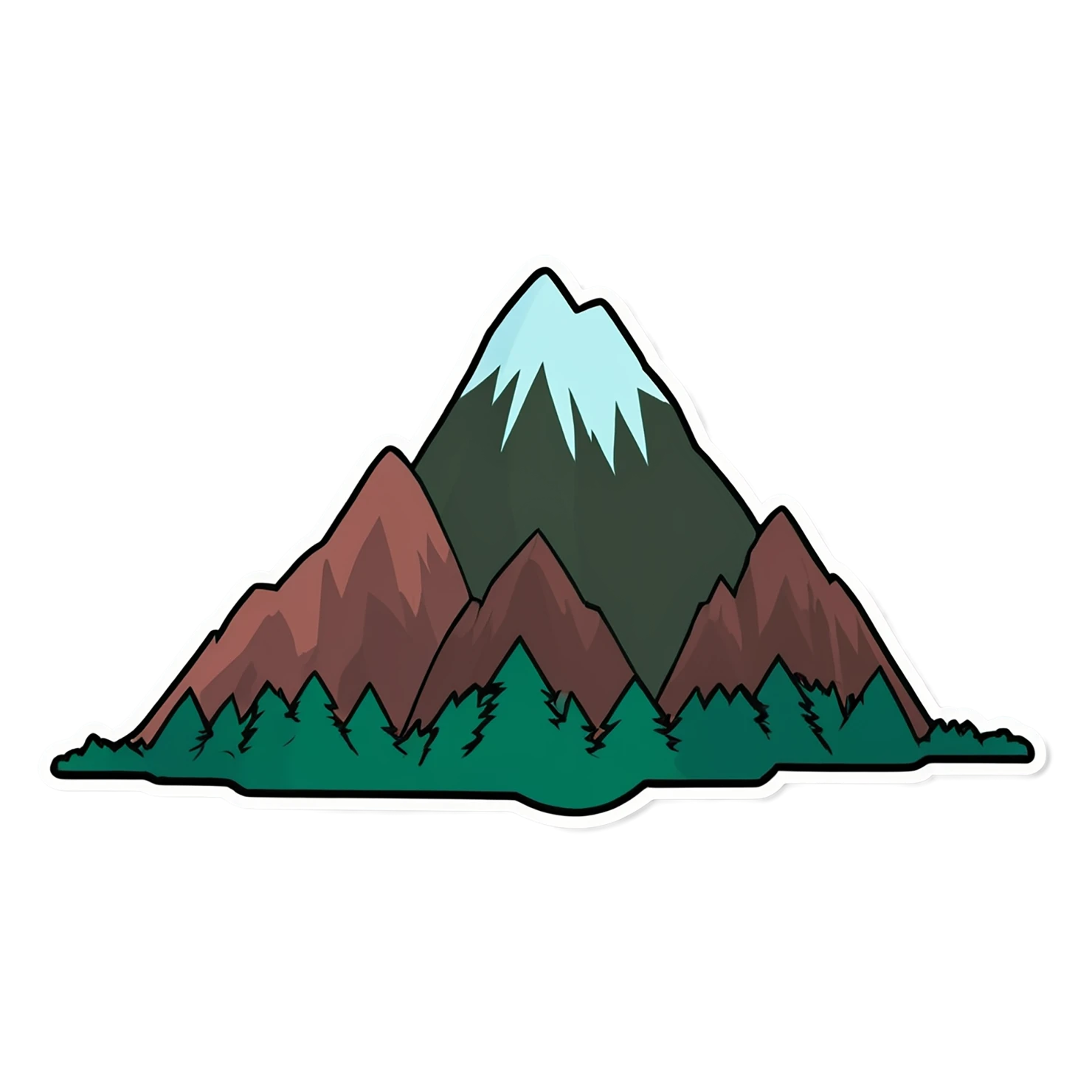 Mountain cute sticker isolated on transparent background #20131