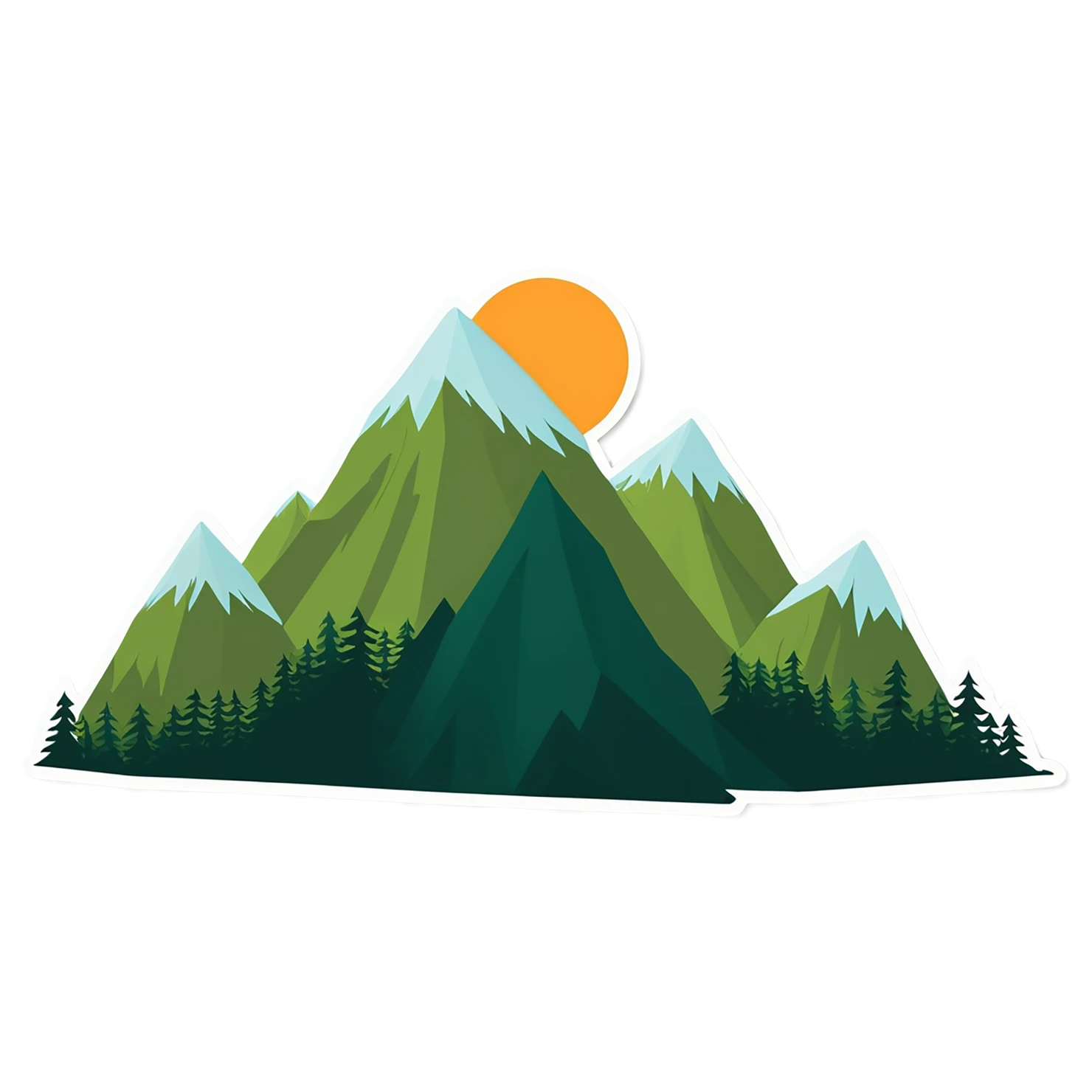 Mountain cute sticker isolated on transparent background #20133