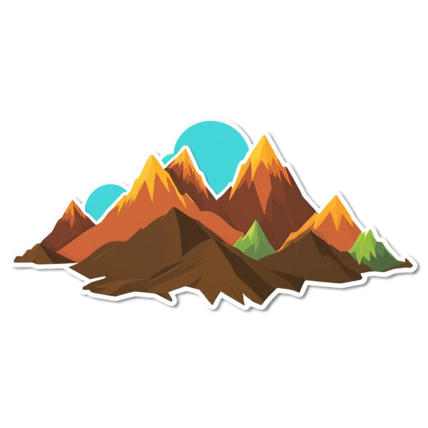 Mountain cute sticker isolated on transparent background #20135