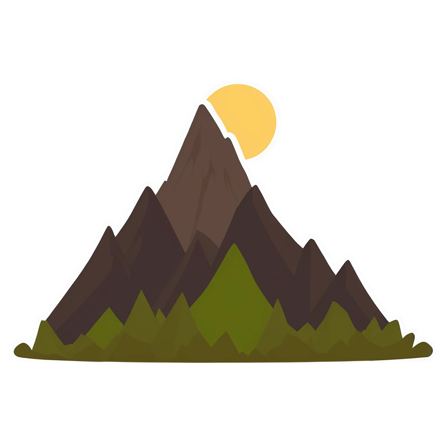 Mountain cute sticker isolated on transparent background #20138