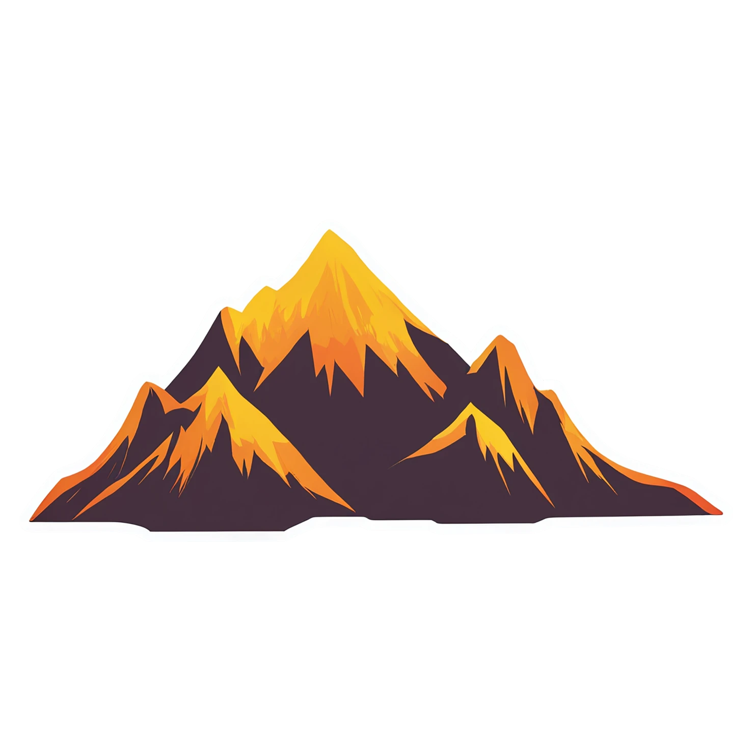 Mountain cute sticker isolated on transparent background #20139