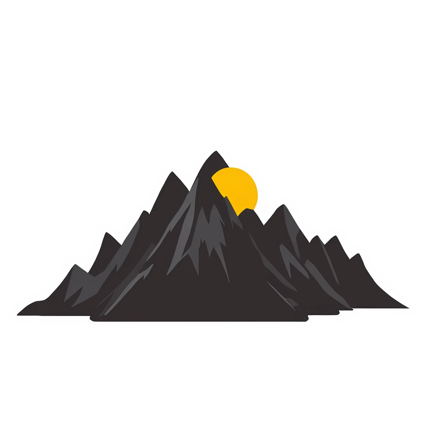 Mountain cute sticker isolated on transparent background #20142