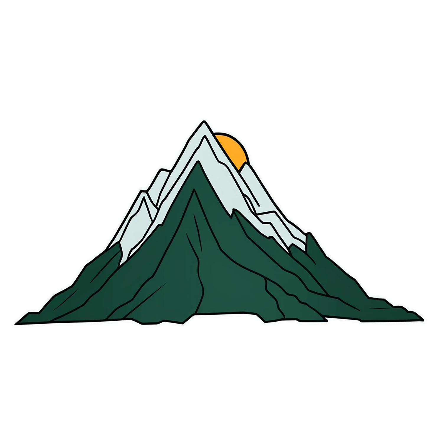 Mountain cute sticker isolated on transparent background #20145