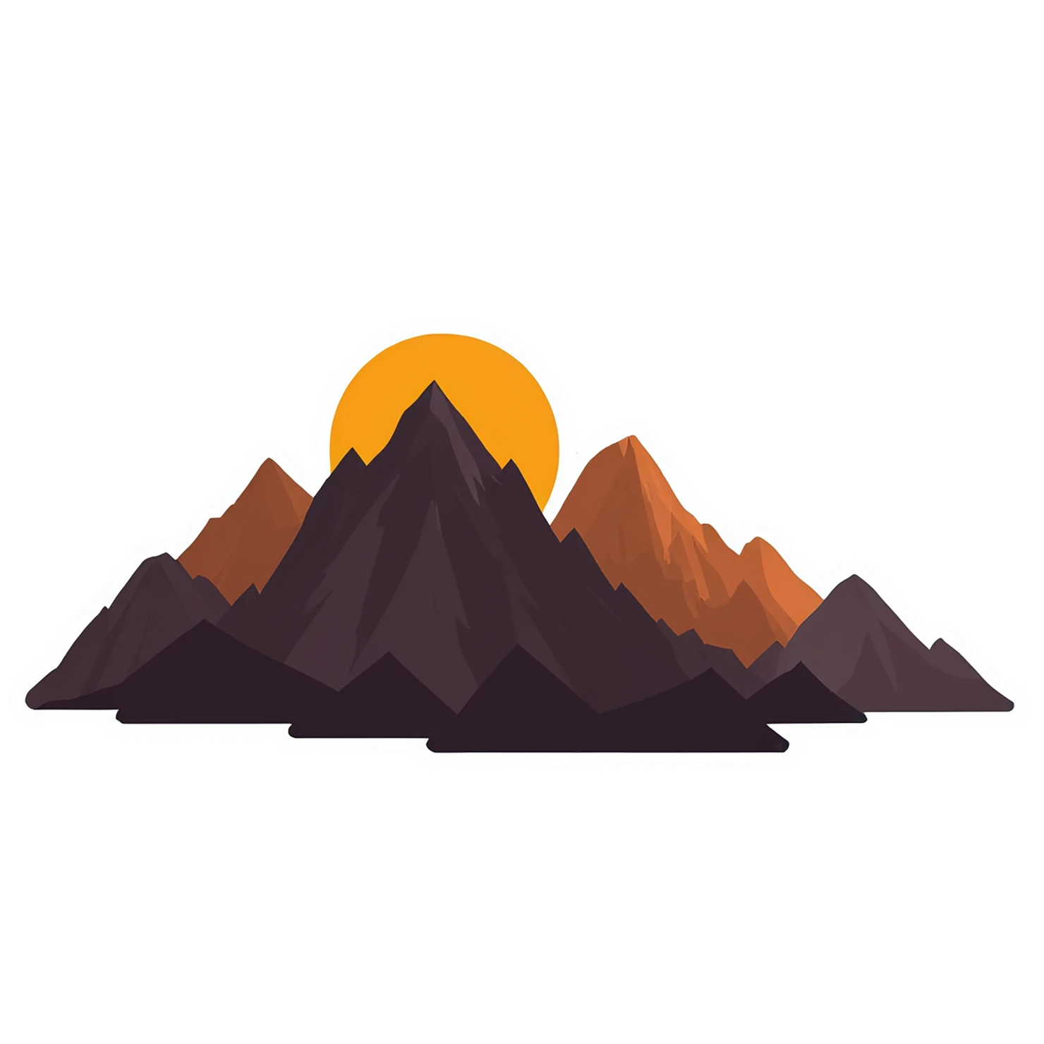 Mountain cute sticker isolated on transparent background #20154