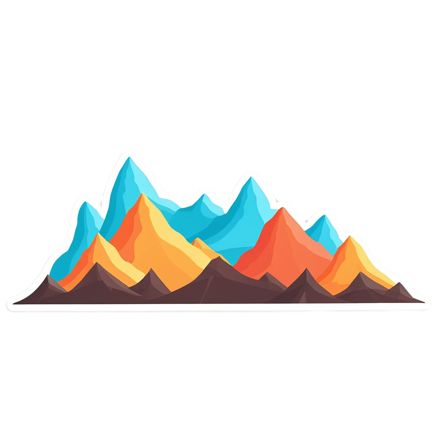 Mountain cute sticker isolated on transparent background #20158