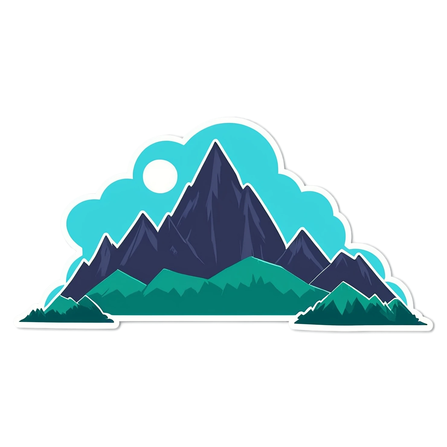 Mountain cute sticker isolated on transparent background #20162