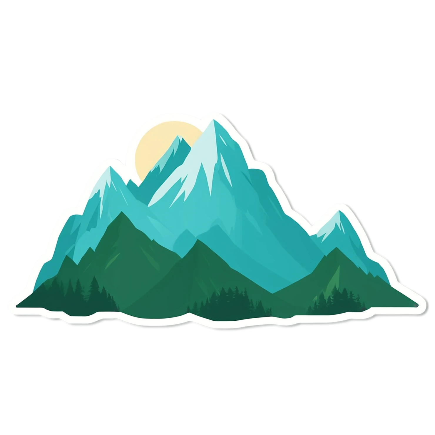 Mountain cute sticker isolated on transparent background #20163