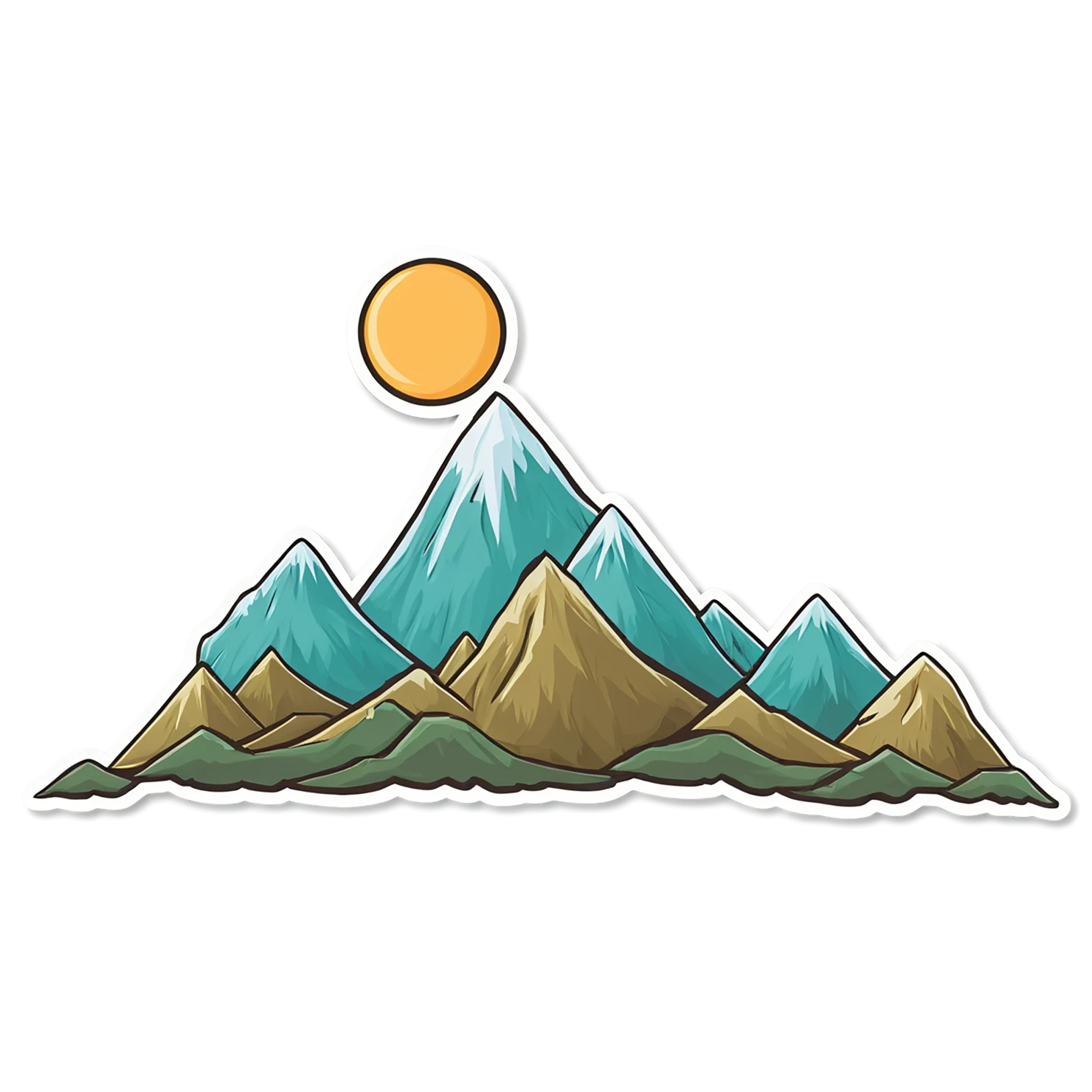 Mountain cute sticker isolated on transparent background #20166