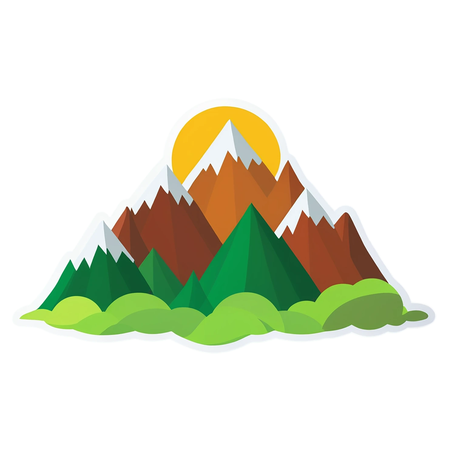 Mountain cute sticker isolated on transparent background #20167