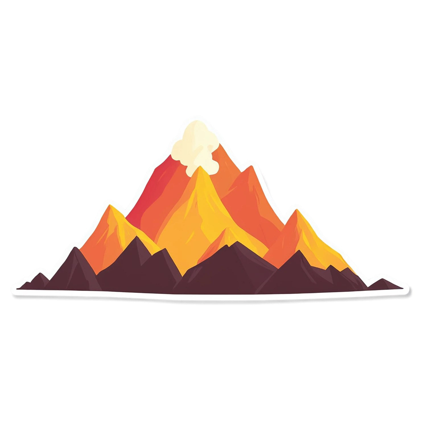 Mountain cute sticker isolated on transparent background #20171