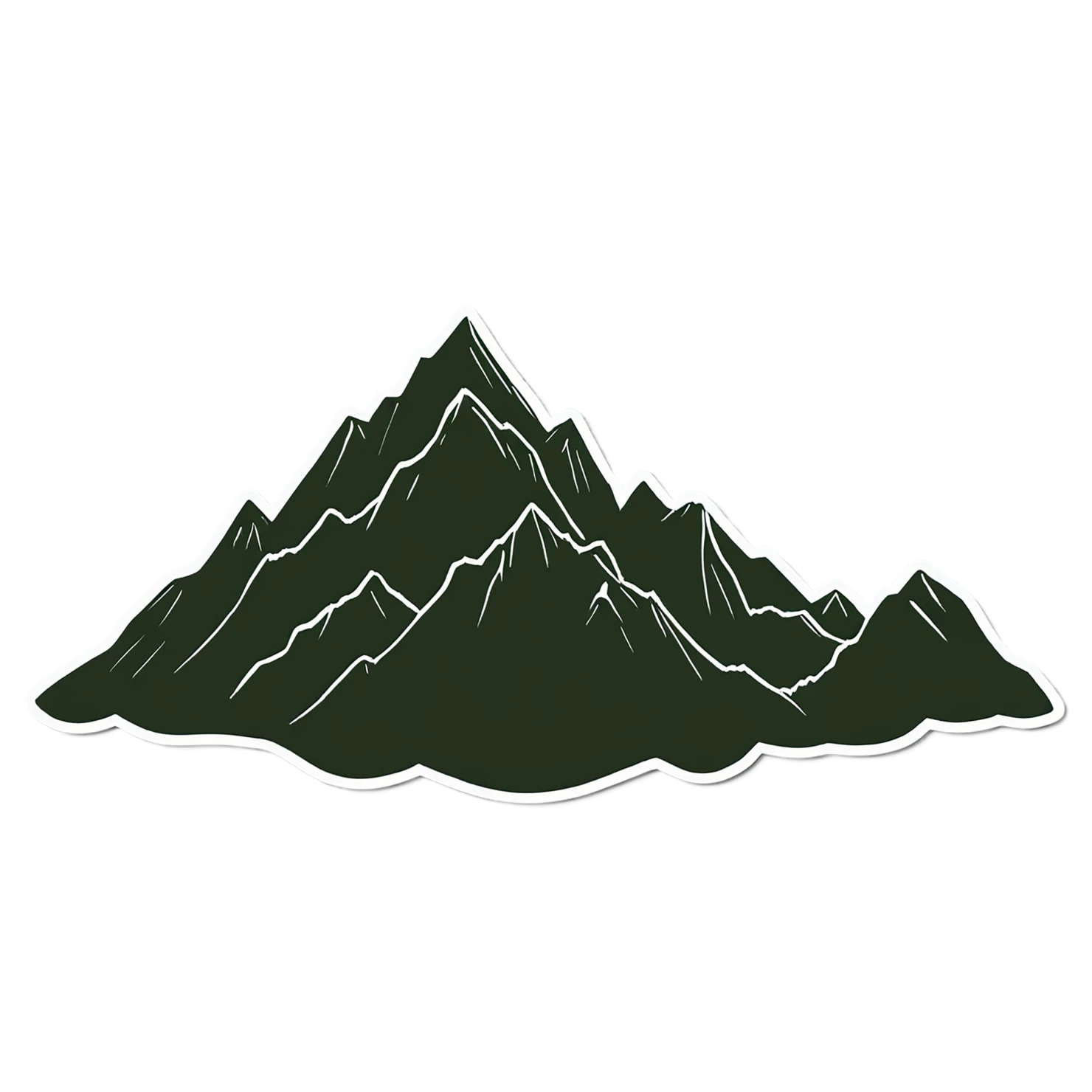 Mountain cute sticker isolated on transparent background #20172