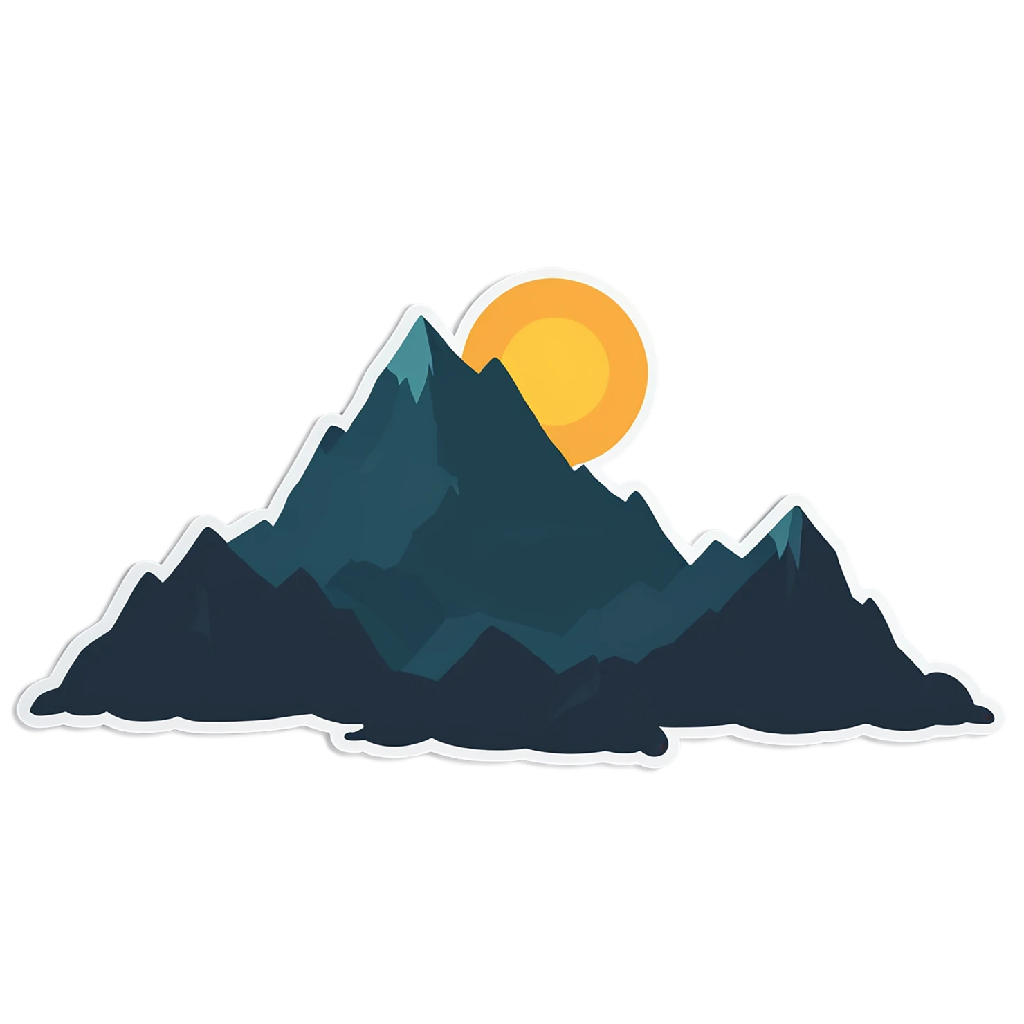 Mountain cute sticker isolated on transparent background #20174