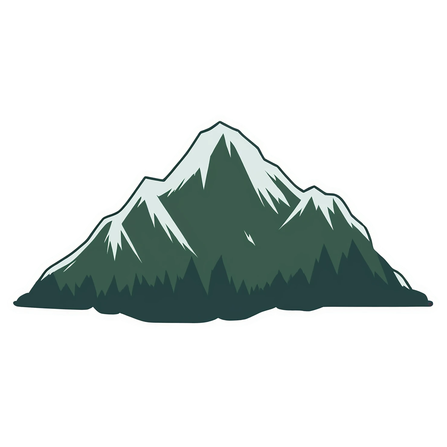 Mountain cute sticker isolated on transparent background #20175