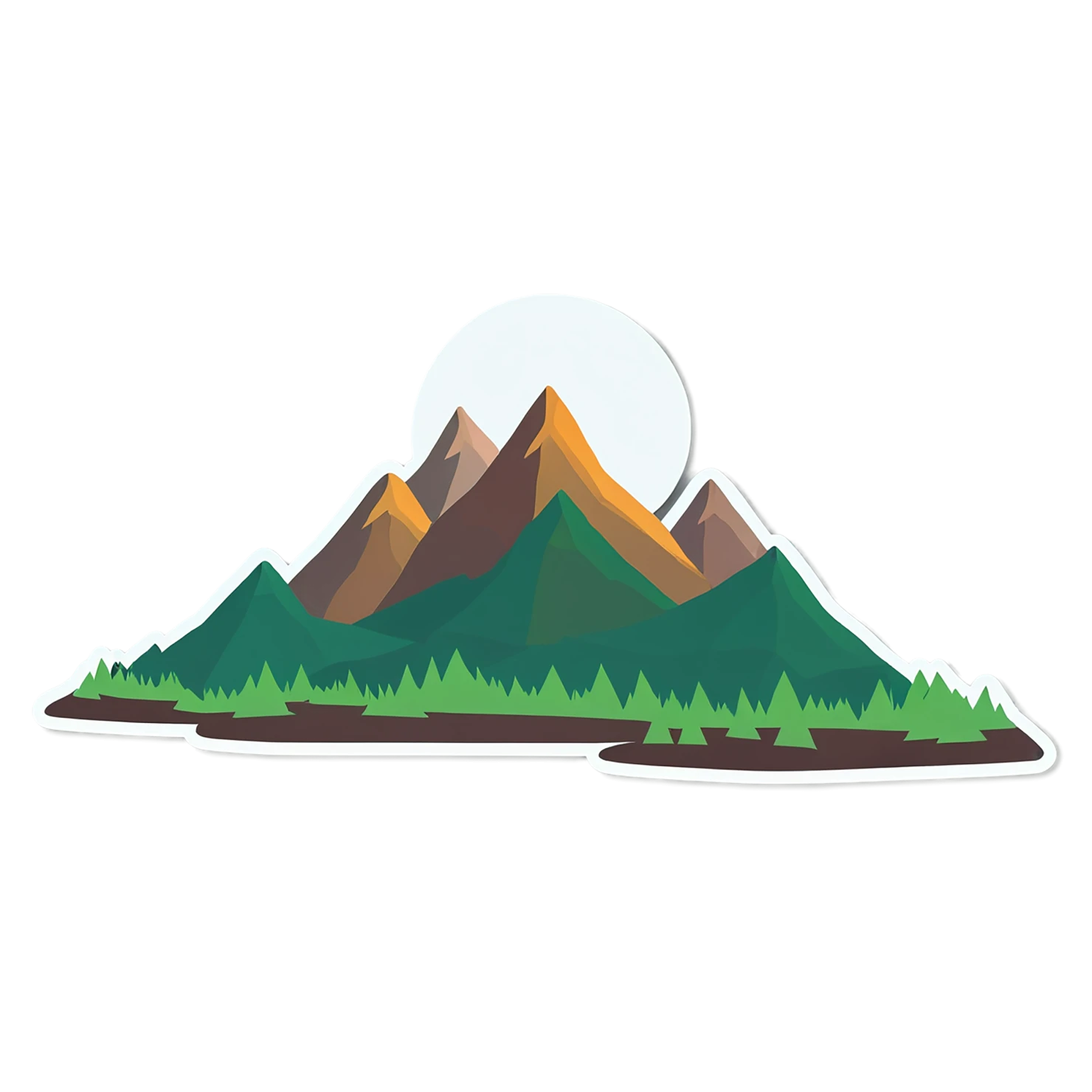Mountain cute sticker isolated on transparent background #20176