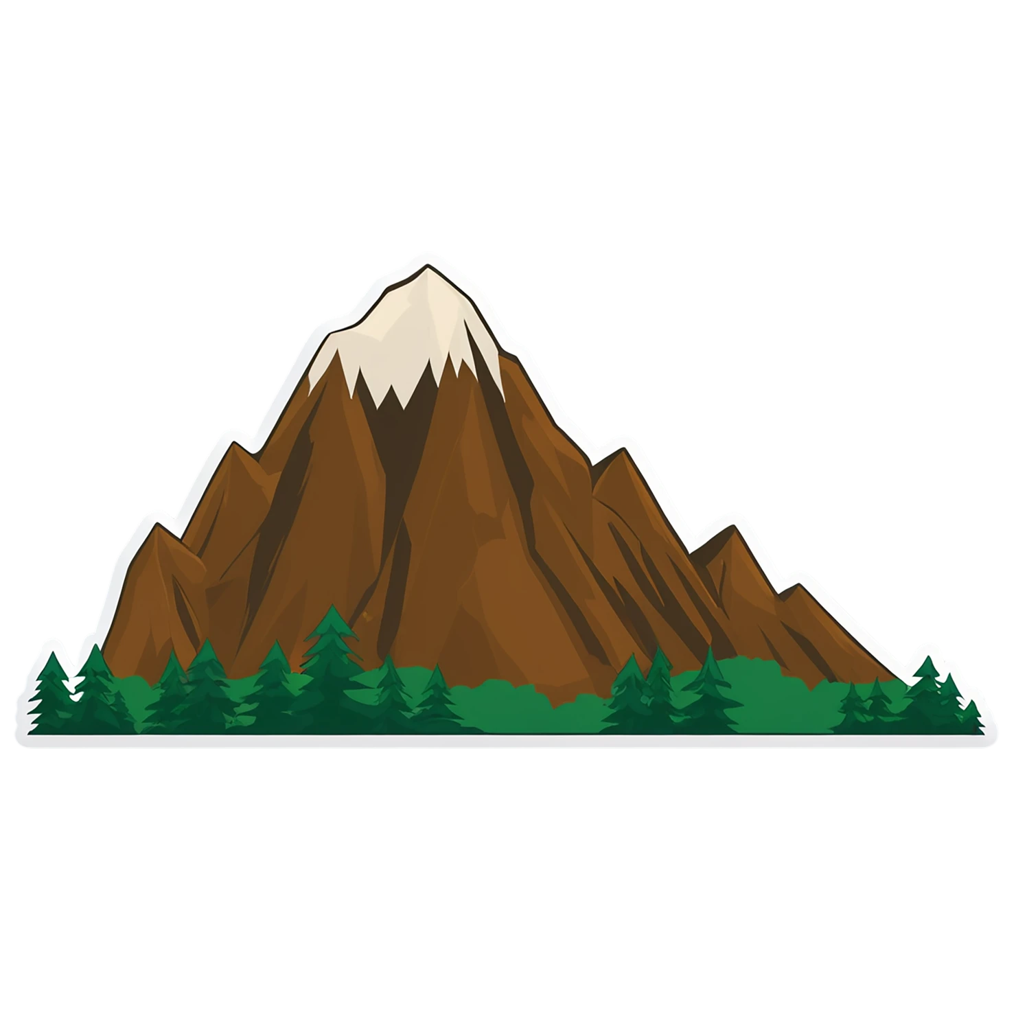 Mountain cute sticker isolated on transparent background #20181