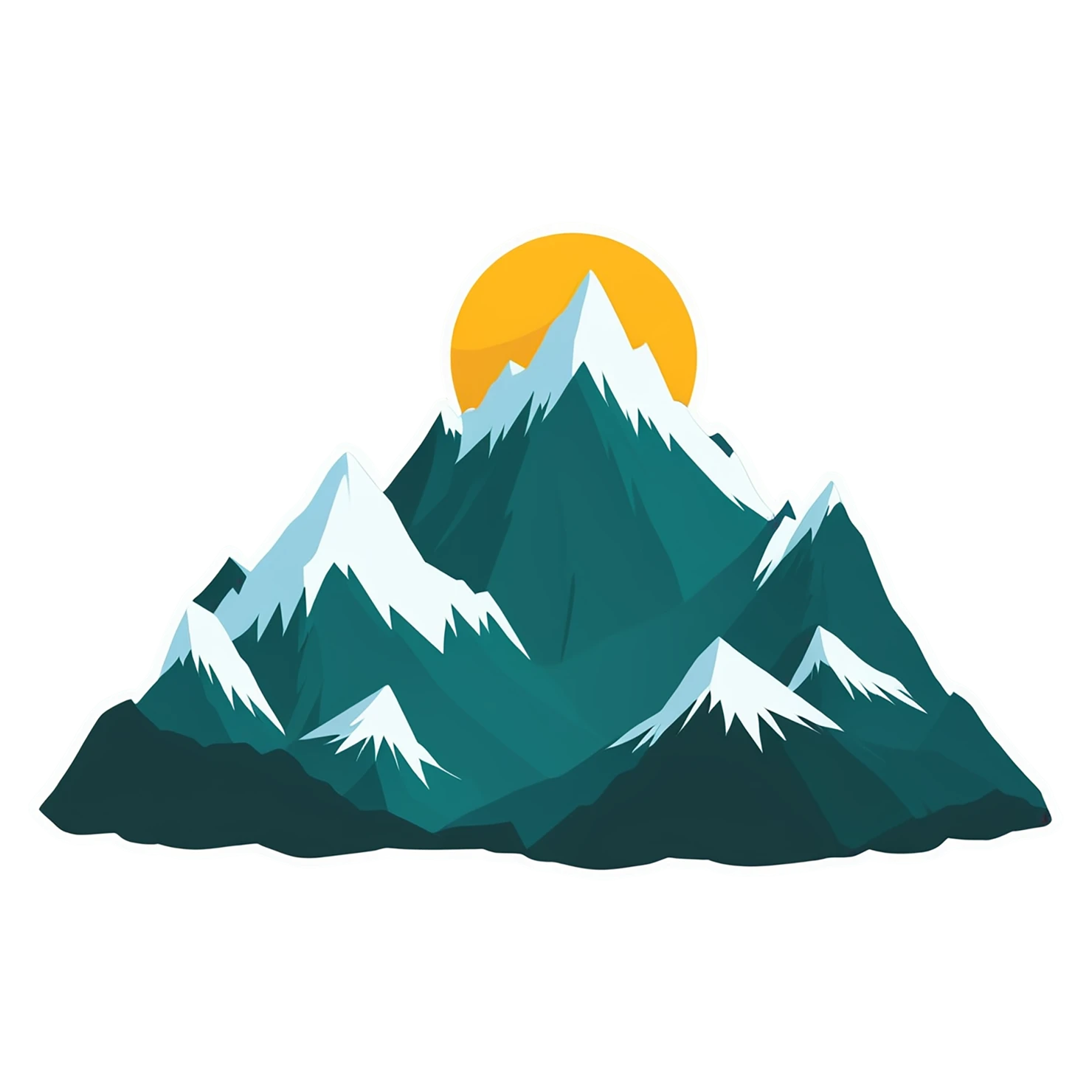 Mountain cute sticker isolated on transparent background #20182