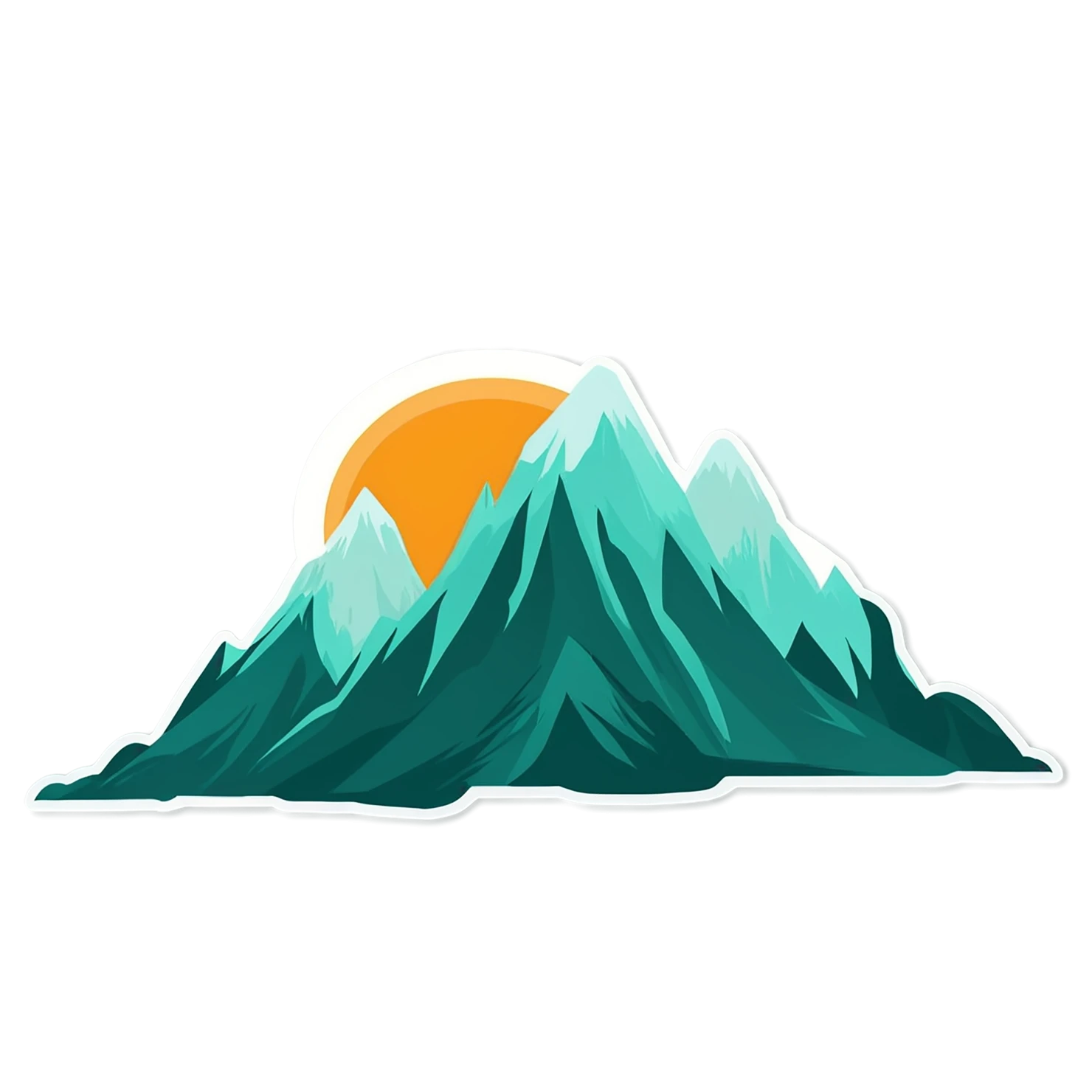 Mountain cute sticker isolated on transparent background #20184