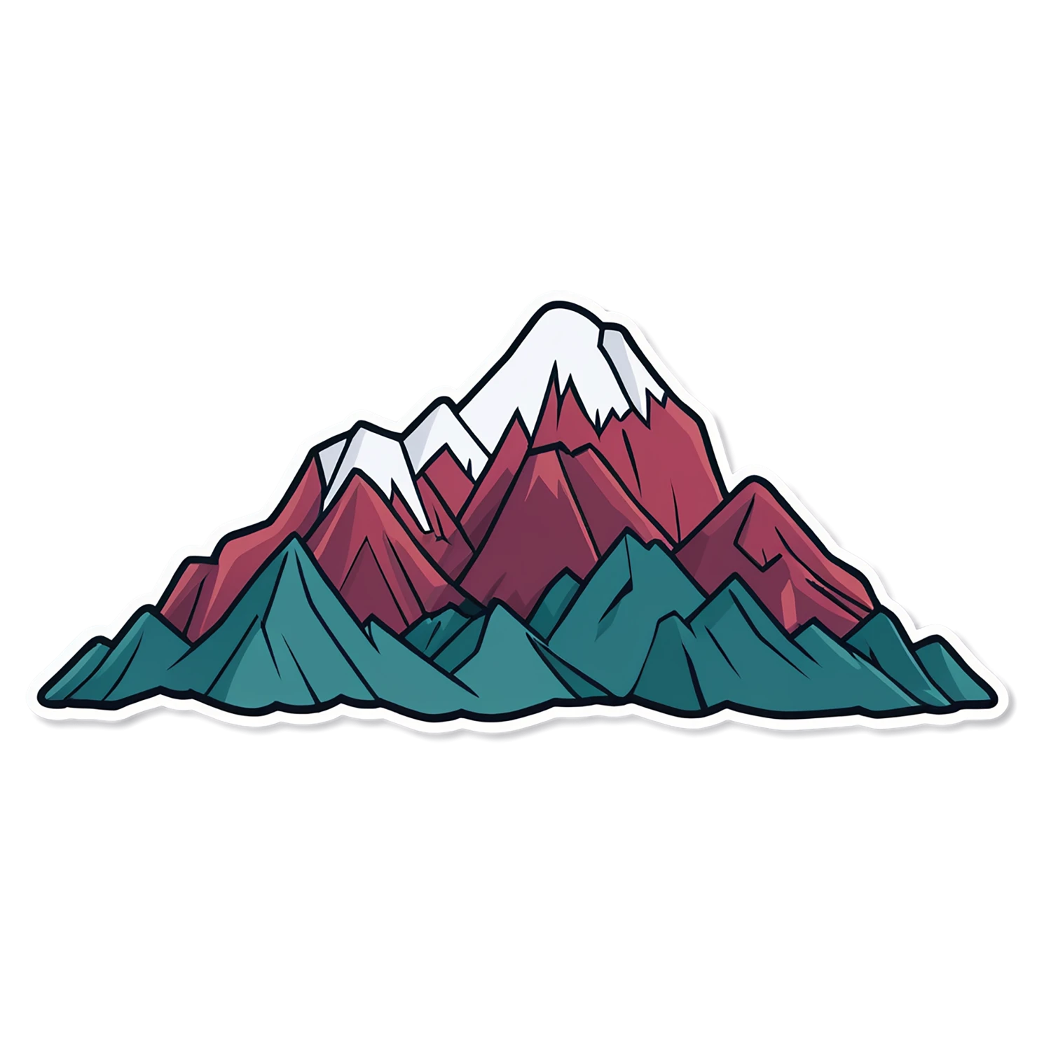 Mountain cute sticker isolated on transparent background #20186