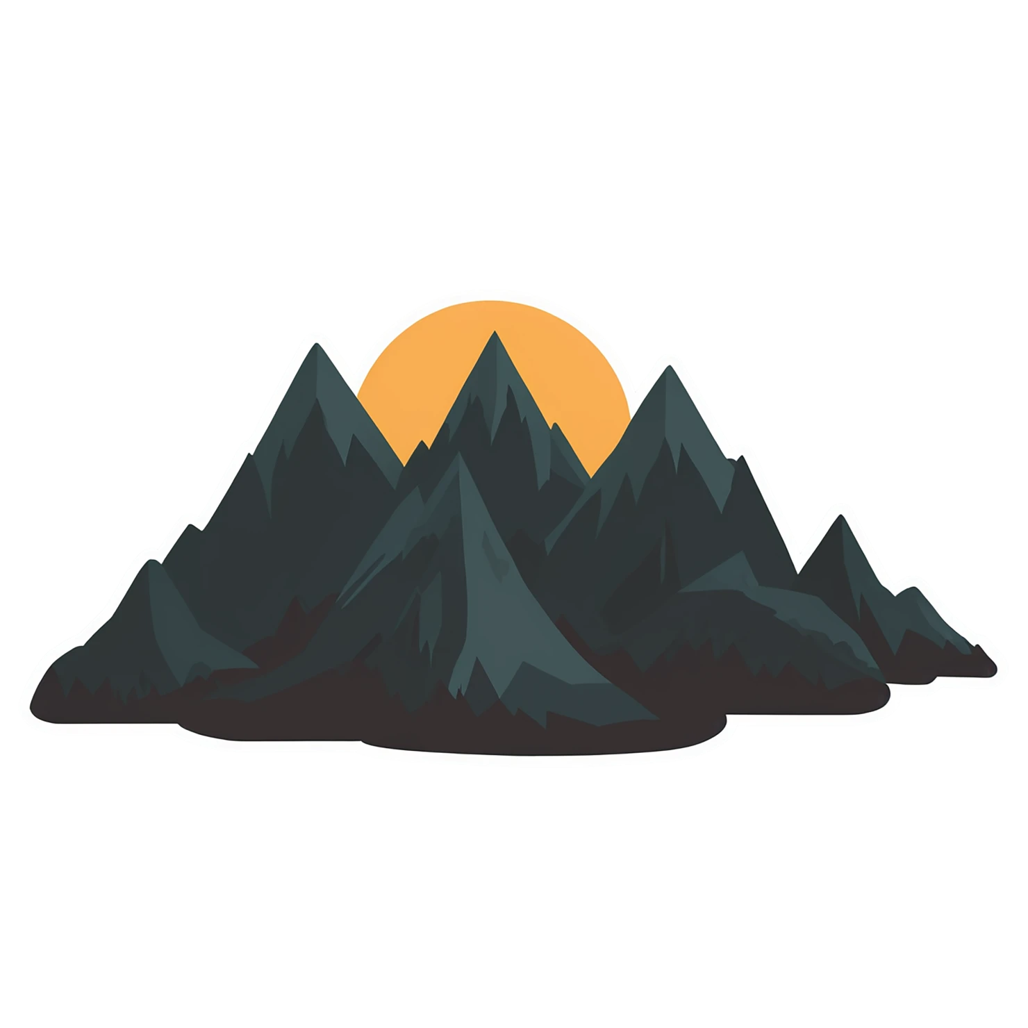 Mountain cute sticker isolated on transparent background #20187