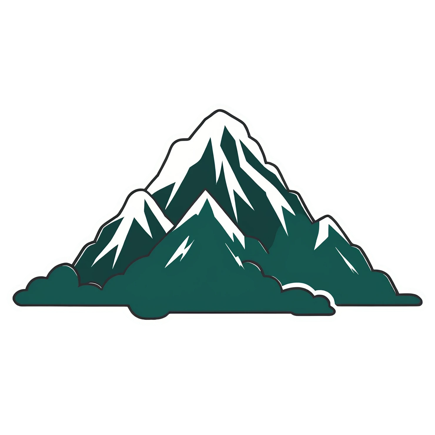 Mountain cute sticker isolated on transparent background #20188