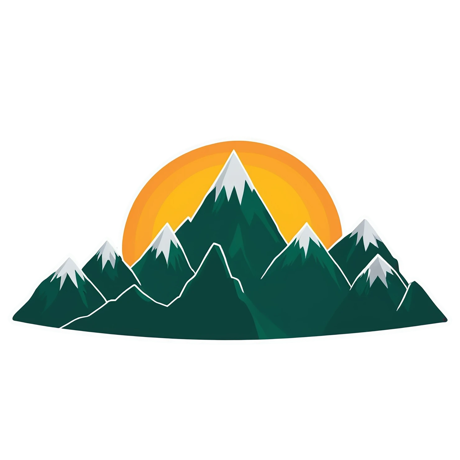 Mountain cute sticker isolated on transparent background #20189