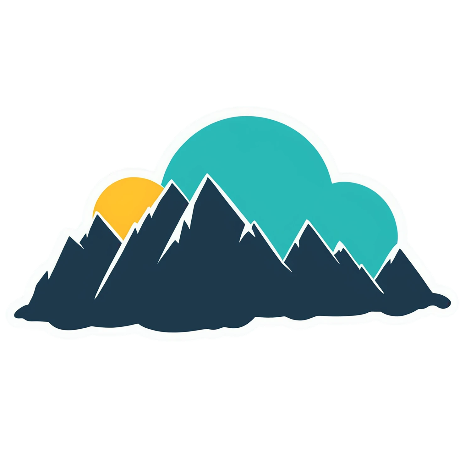 Mountain cute sticker isolated on transparent background #20196
