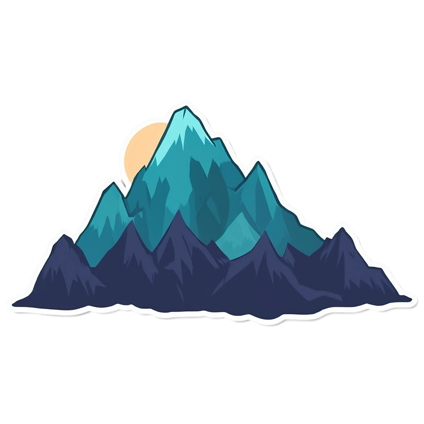 Mountain cute sticker isolated on transparent background #20197
