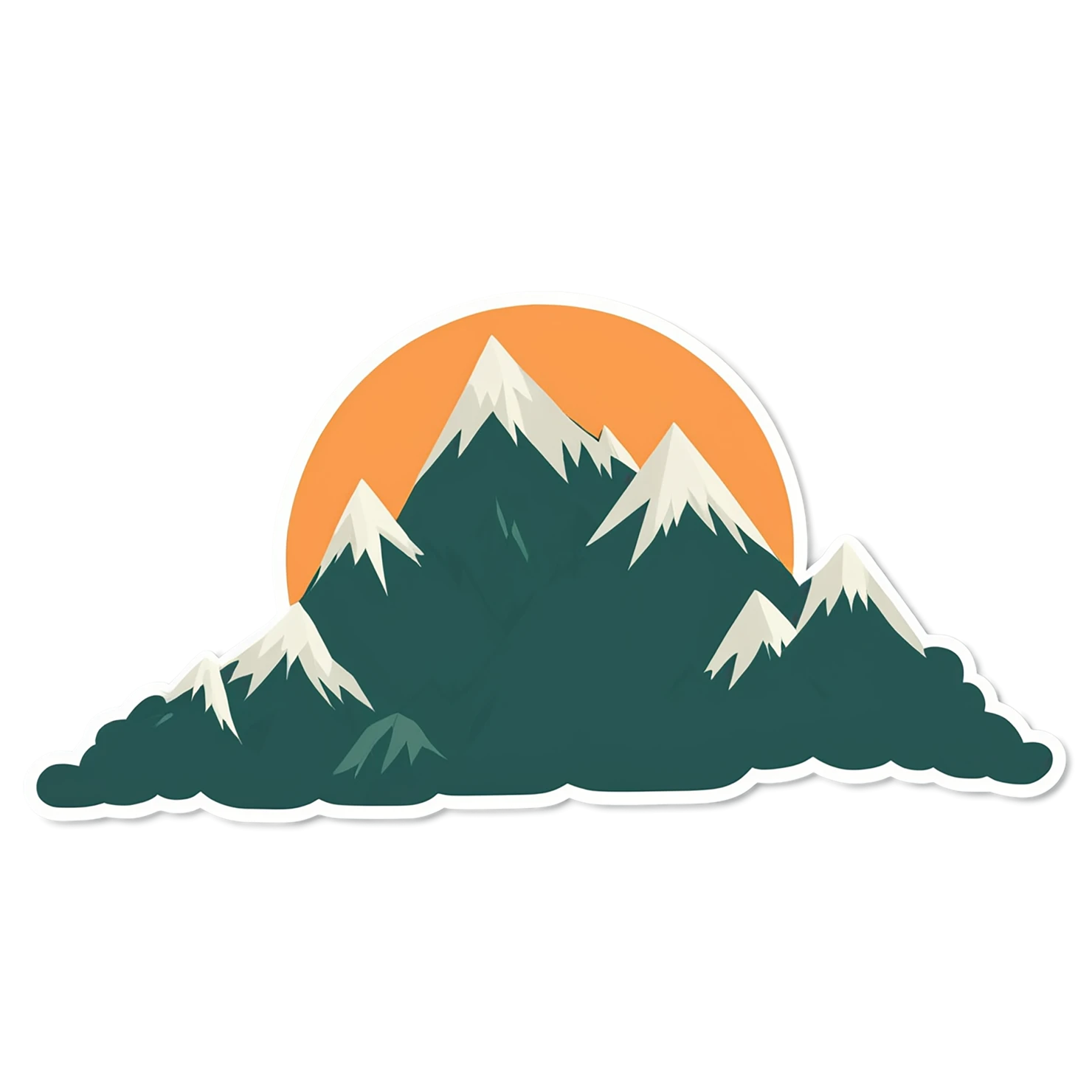 Mountain cute sticker isolated on transparent background #20199