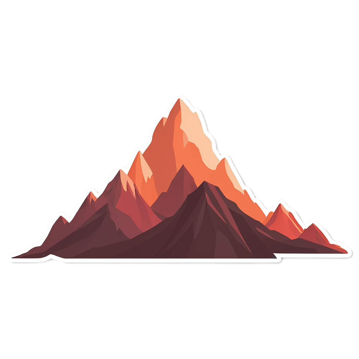 Mountain cute sticker isolated on transparent background #20200