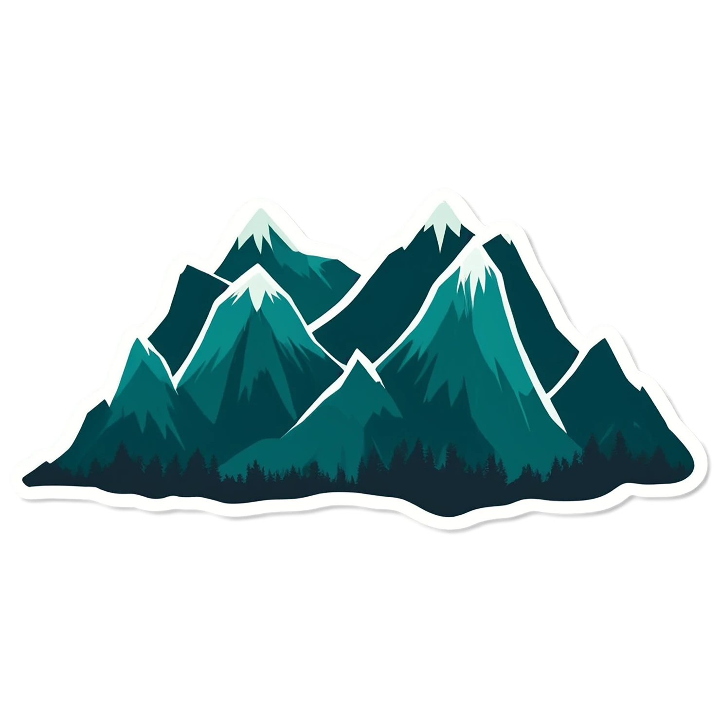 Mountain cute sticker isolated on transparent background #20201