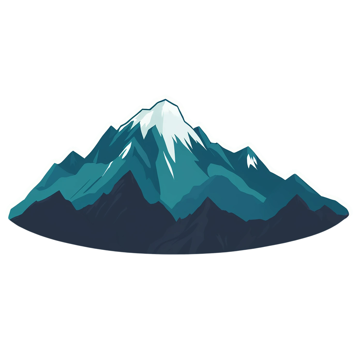 Mountain cute sticker isolated on transparent background #20202