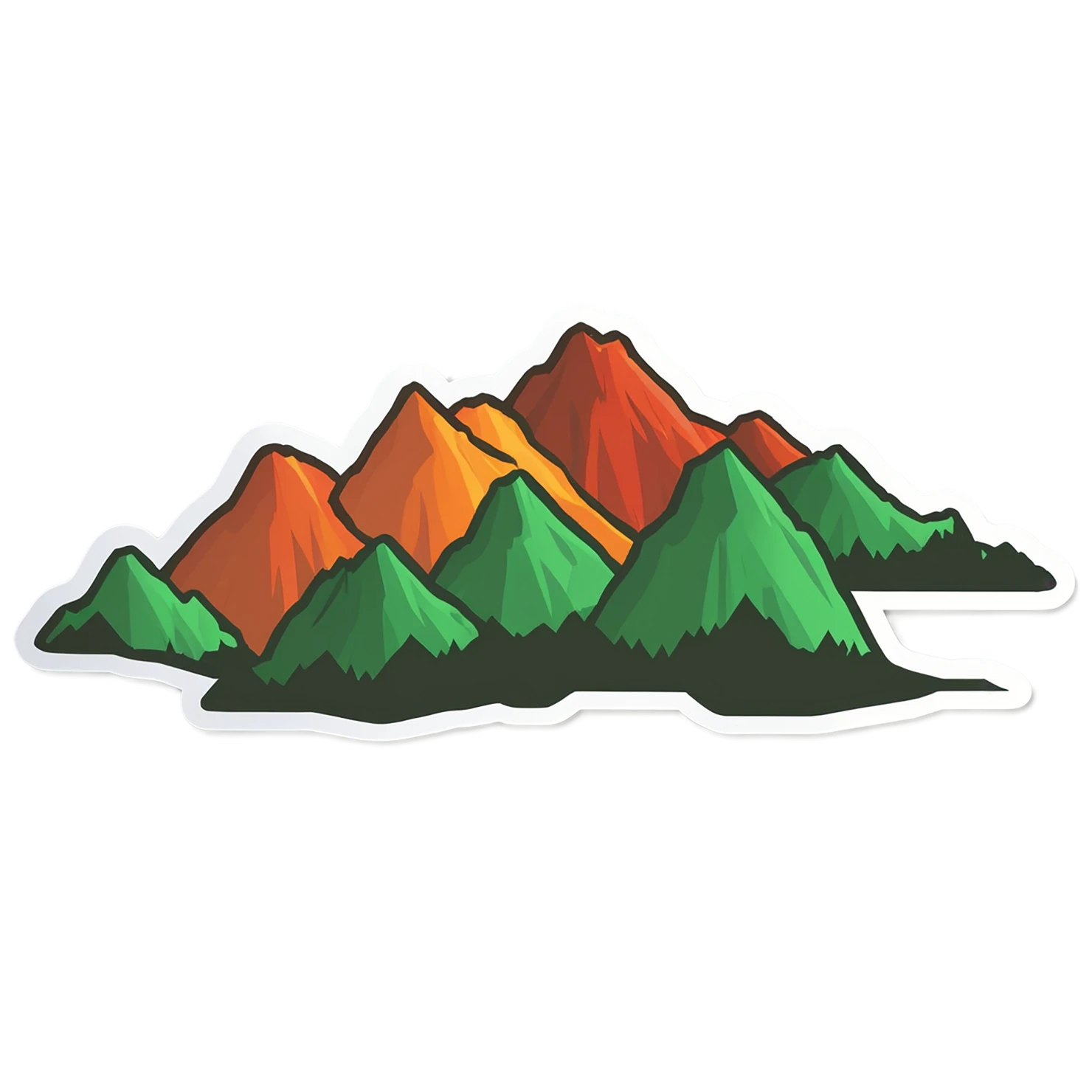 Mountain cute sticker isolated on transparent background #20205
