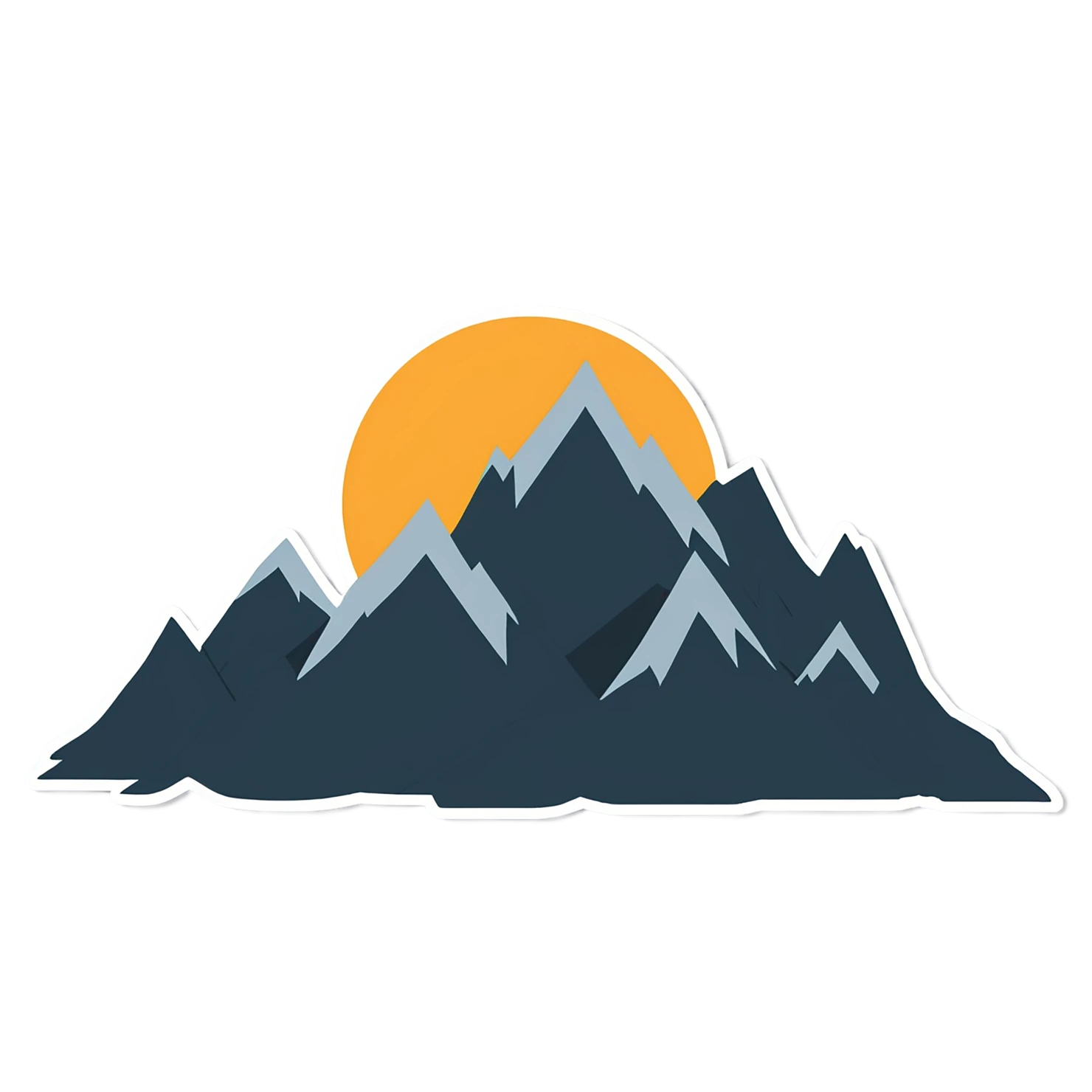 Mountain cute sticker isolated on transparent background #20207